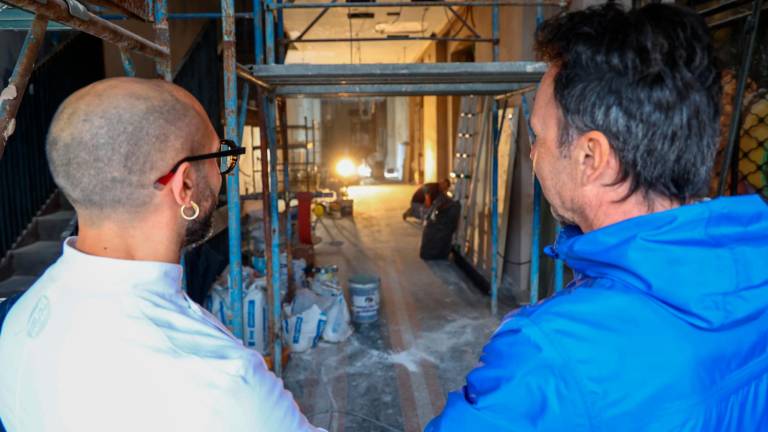 Sebastiano Caridi e il socio Giorgio Gonelli sul cantiere dell’ex Bacchilega foto MMPH