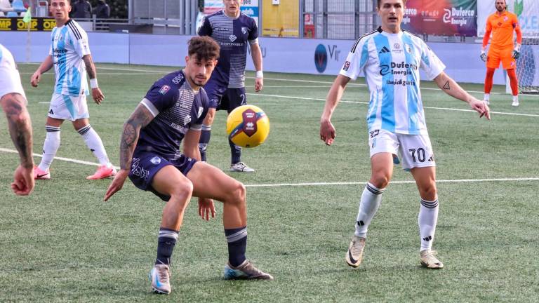 Il centrocampista Marco Piccoli è stato autore di un bel gol nel primo tempo (foto Luca Sanguineti)