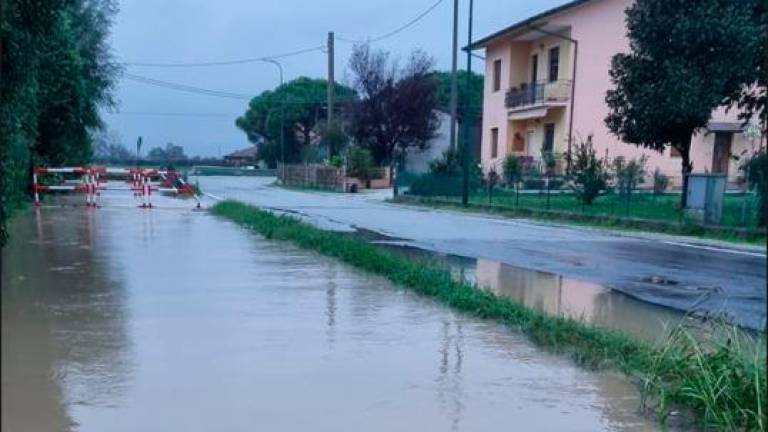 Una zona di Cannucceto finita sott’acqua