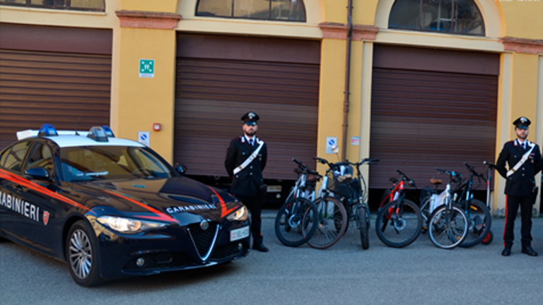 Le bici recuperate dai Carabinieri