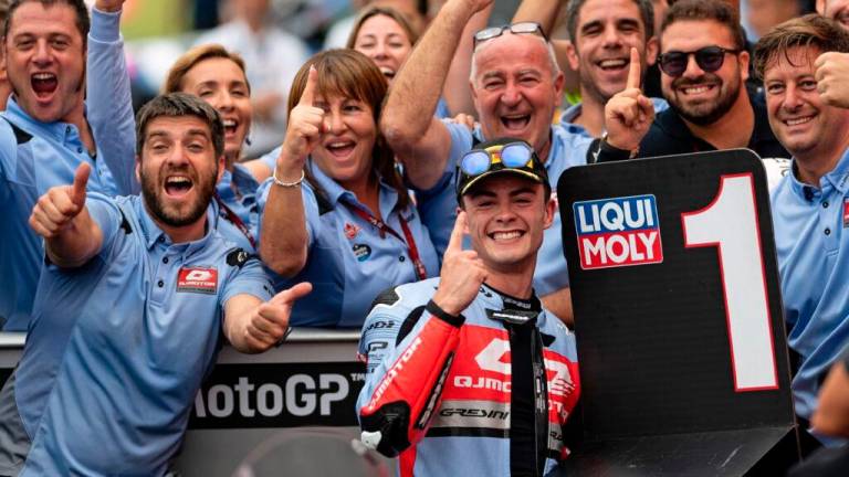 Manuel Gonzalez dopo la vittoria a Motegi