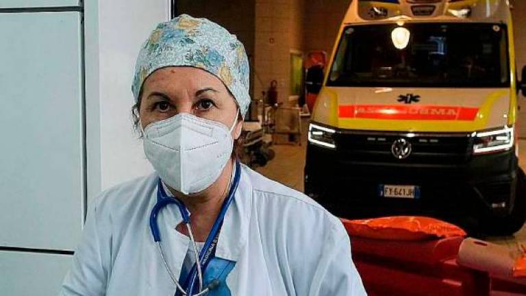 Francesca Raggi, direttrice dell’Infermi; a lato il Pronto soccorso; sopra Tiziana Perin, direttrice del Pronto soccorso