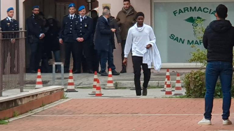 Louis Dassilva oggi durante la replica della camminata (foto e video Manuel Migliorini)