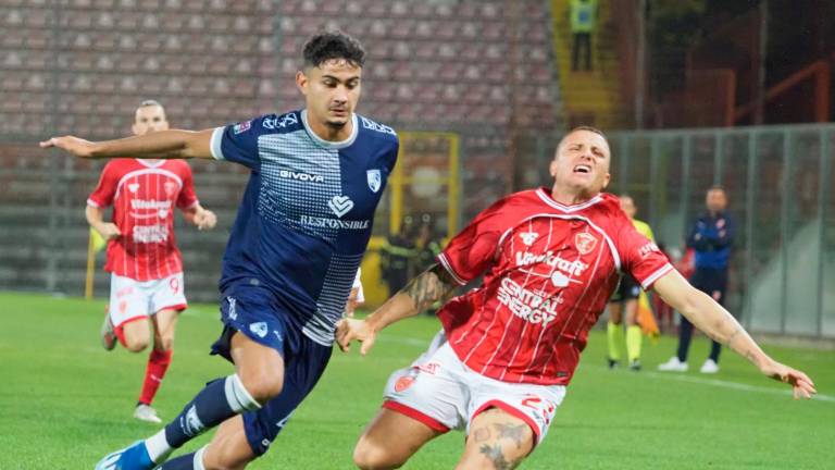 Simone Cinquegrano durante la partita dell’andata in Umbria vinta nettamente dal Rimini foto BELFIORE