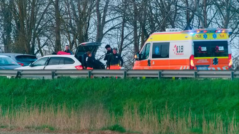 L’incidente in via Sant’Alberto FOTO FIORENTINI