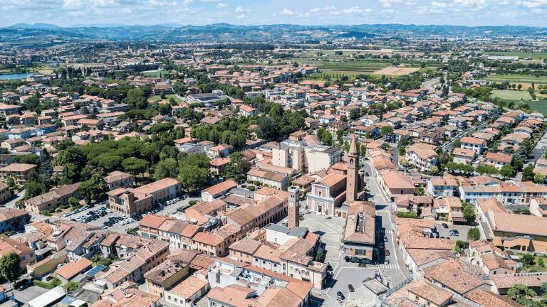 Una veduta dall’alto di San Mauro Pascoli