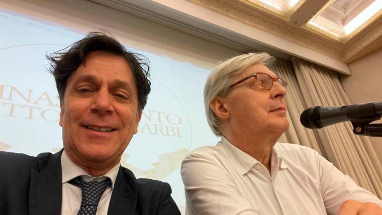 Sauro Moretti e Vittorio Sgarbi