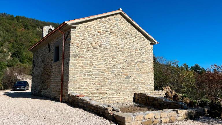 Il rifugio chiesa del Mangano appena restaurato