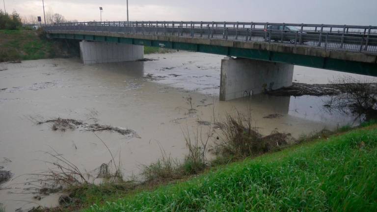 Il fiume Santerno a Sant’Agata questa mattina alle 8