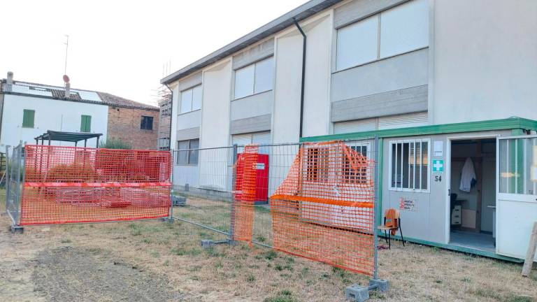 Il cantiere alla scuola Baracca