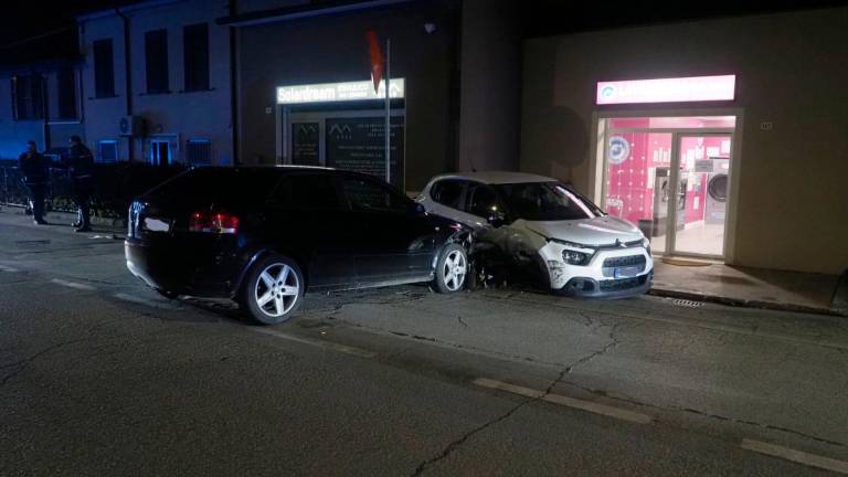 L’incidente in via Guerrini FOTO FIORENTINI