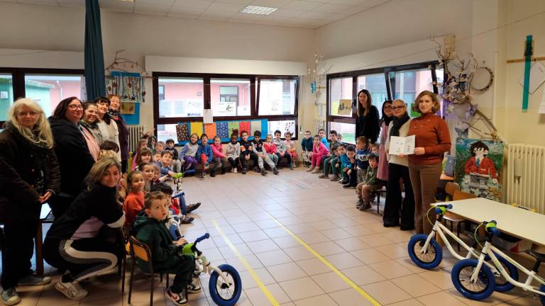 Forlì, alla scuola dell’infanzia “Pettirosso” bici senza pedali grazie Brn