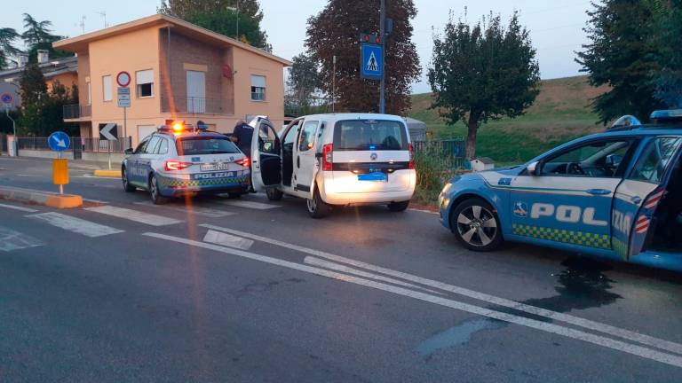 L’auto bloccata dopo l’inseguimento