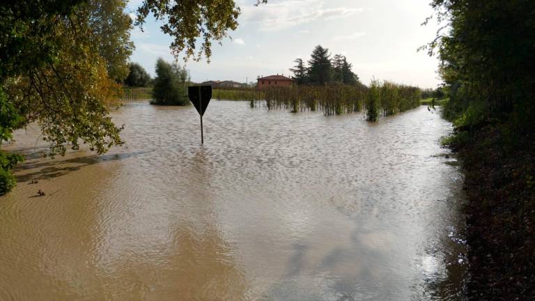 L’allagamento a Mordano. Foto Matteo Zaffagnini Meteoroby