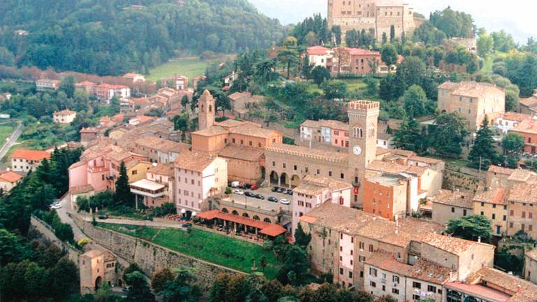 Una veduta dall’alto di Bertinoro