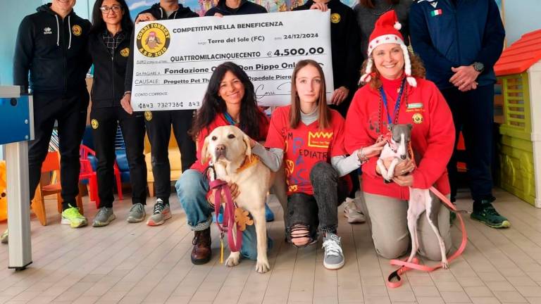 L’Asd Corri Forrest aiuta la terapia assistita con animali a Pediatria