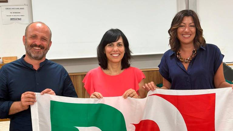 Da sinistra, Daniele Valbonesi, Valentina Ancarani e Gessica Allegni