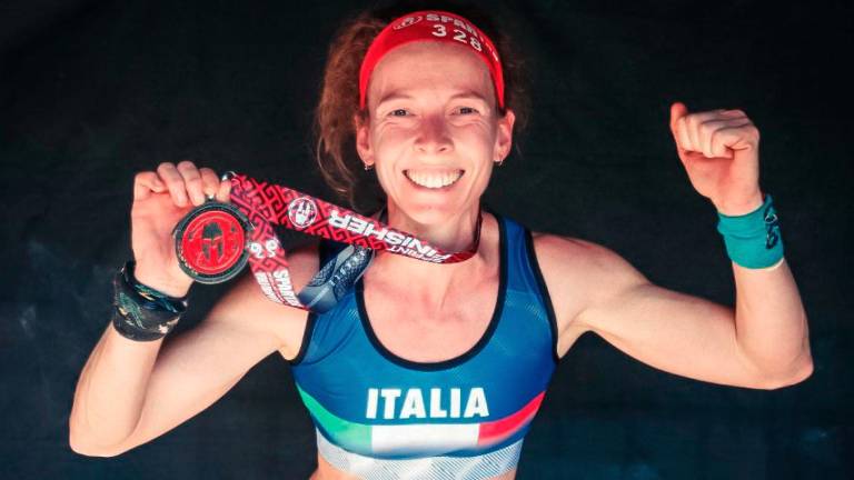 Patrizia Savorani con la medaglia del titolo mondiale