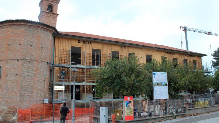 Il cantiere alla scuola primaria “Pia Campoli Palmerini” di Montiano