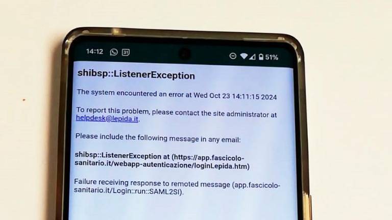 Problemi a Lepida: difficoltà per gli utenti con l’app salute Emilia-Romagna