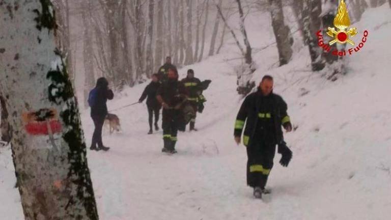 Perse in mezzo alla neve: rintracciate e salvate a Verghereto