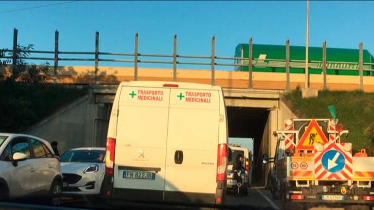 Cesena, un escavatore cade dal mezzo che lo trasporta: via Cervese bloccata in direzione mare - Gallery