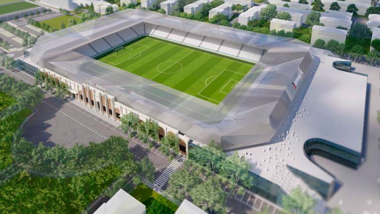 Le nuove immagini dell’avveniristico stadio del Rimini in stile Premier League. Manterrà la facciata del 1932 e ospiterà concerti