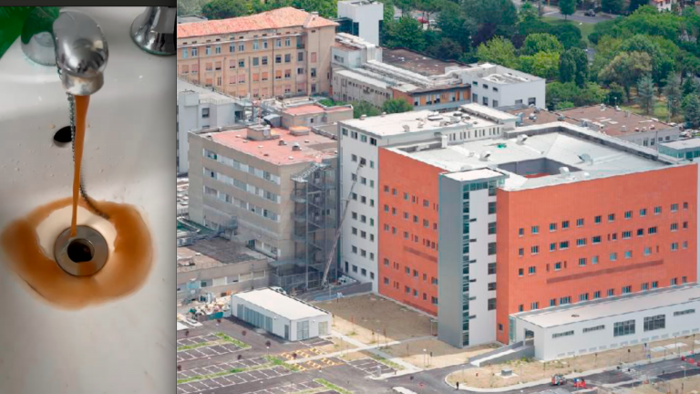 Acqua marrone all’ospedale di Ravenna. L’Ausl: «Tubature vecchie, facciamo trattamenti» VIDEO